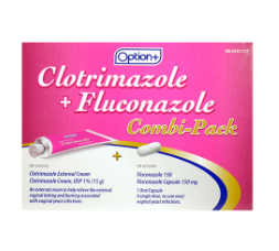 An image of OPTION+ CLOTRIMAZOLE-FLUCONAZOLE XST COMBI-PACK by  First Care Pharmacy