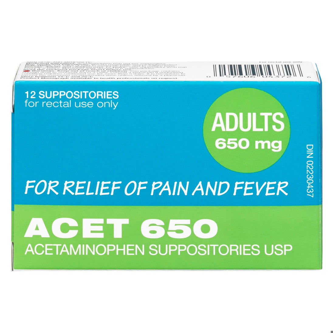 An image of ACETAMINOPHEN SUPP 650MG 12 by  First Care Pharmacy