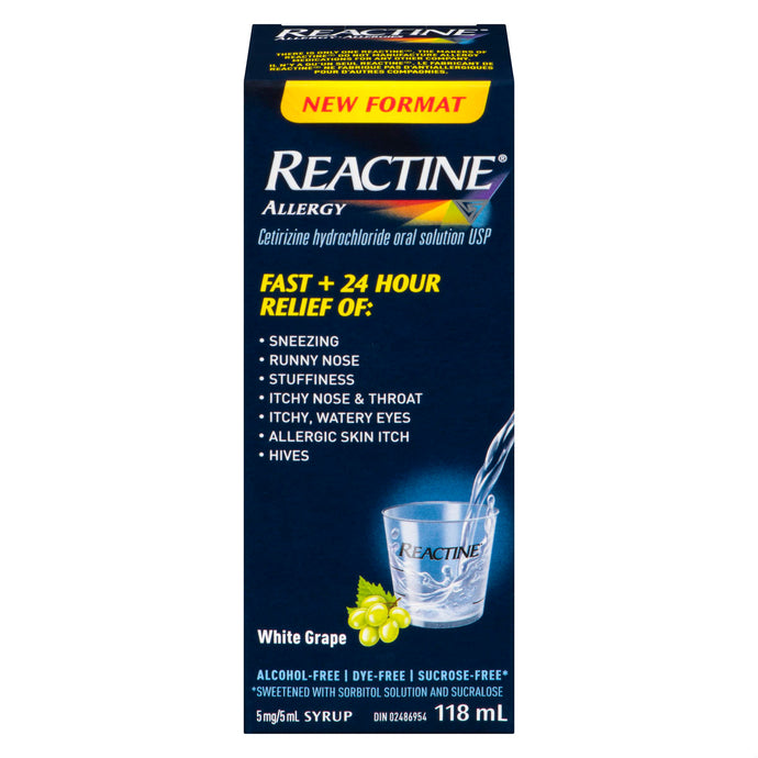 An image of REACTINE ALLERGY LIQ 118ML by  First Care Pharmacy