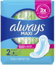 An image of ALWAYS MAXI PADS SIZE 2 LONG SUPER 18 by  First Care Pharmacy