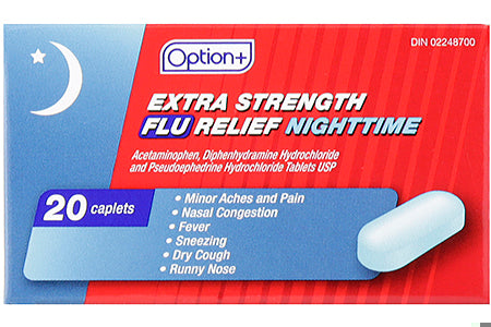 OPTION+ FLU RELIEF NIGHTIME XST CPLT 20 by  First Care Pharmacy