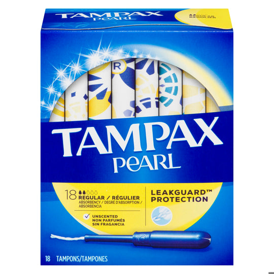 An image of TAMPAX PEARL PLASTIC RG UNSCENT 18 by  First Care Pharmacy