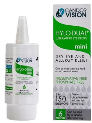 An image of HYLO DUAL MINI EYE DROPS LUBRICATING 5ML by  First Care Pharmacy