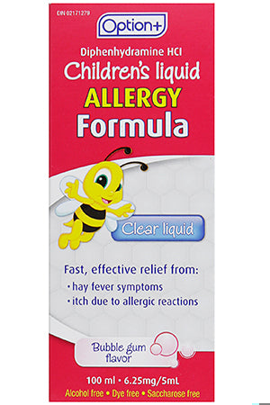 An image of OPTION+ ALLERGY FORMULA CHILDRENS 115ML by  First Care Pharmacy
