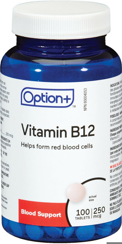 OPTION+ VITAMIN B12 TB 250MCG 100 by  First Care Pharmacy