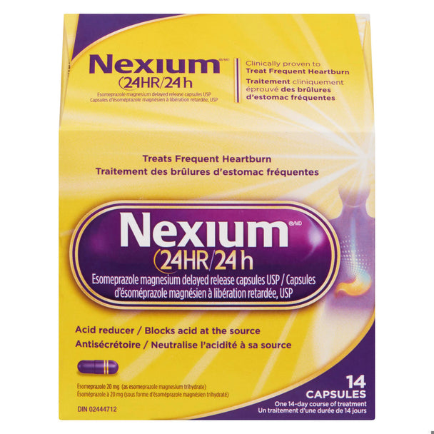 An image of NEXIUM 24HR CAPS 20MG 14 by  First Care Pharmacy