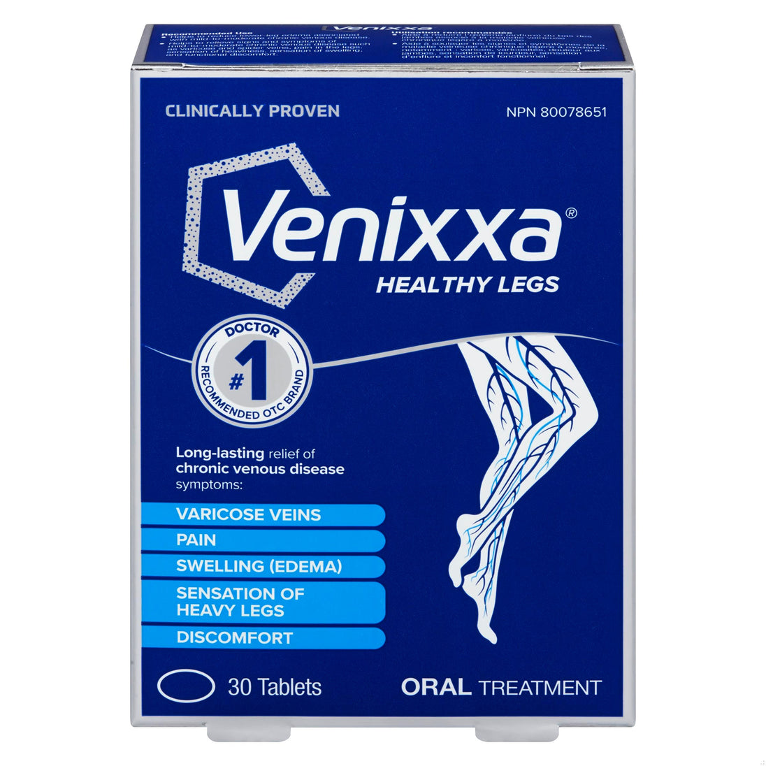 An image of VENIXXA TB 500MG (CHRONIC VENOUS DISEASE) 30 by  Servier Canada Inc.