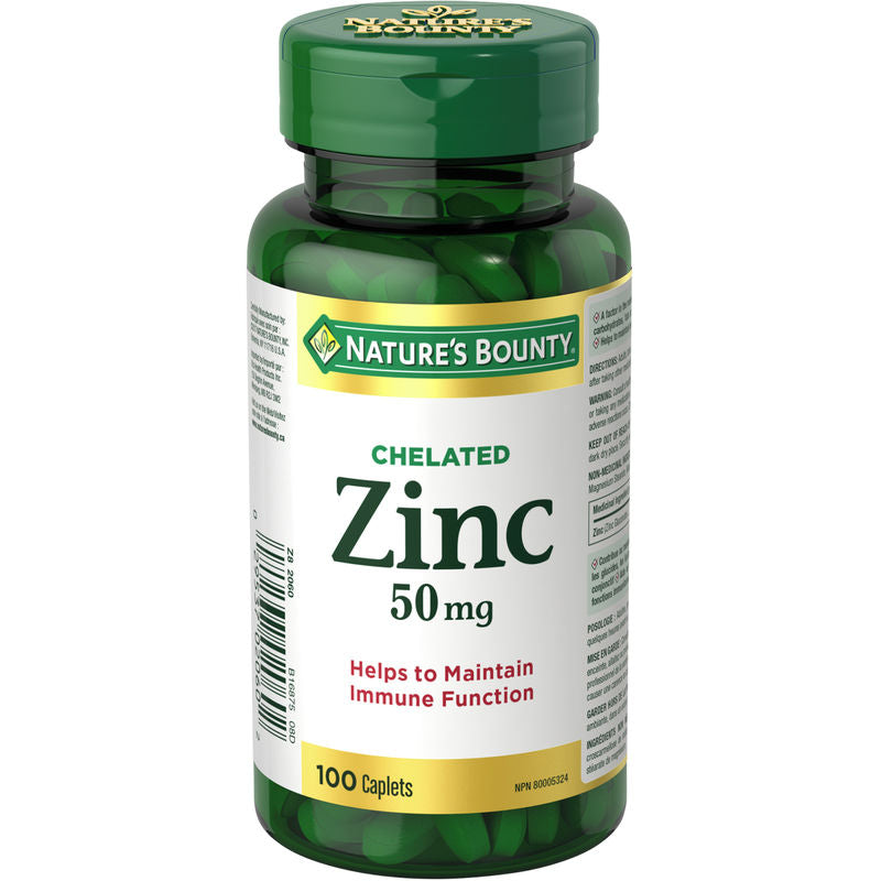 Nature's Bounty Zinc 50mg Cplt | 100 Tablets by  First Care Pharmacy