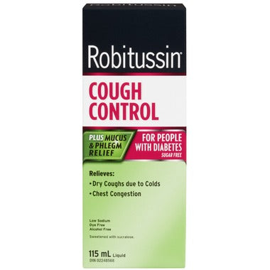 Robitussin DM Cough Control for People with Diabetes 115ml by  First Care Pharmacy