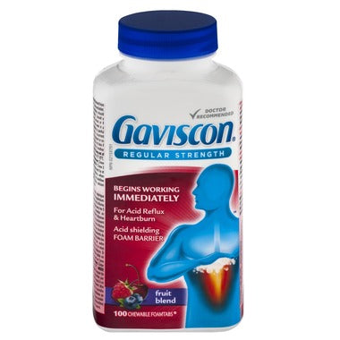 Gaviscon Regular Strength Fruit 100ct/12, 100 Count by  First Care Pharmacy