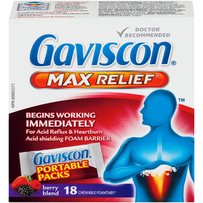 Gaviscon Max Relief Tablet Berry Blend, 18 by  First Care Pharmacy