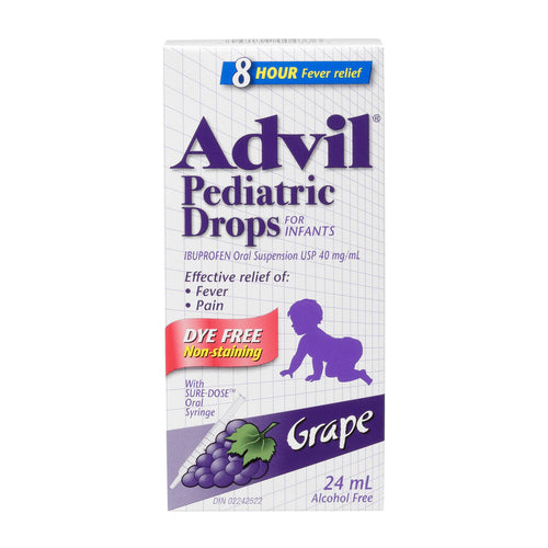 Advil Pediatric Drops Dye Free Grape 24 ML by  First Care Pharmacy