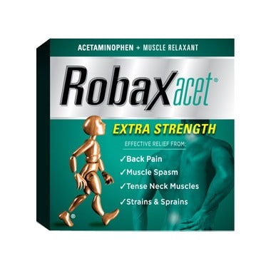 Robaxacet Extra strength 500mg, 18 Caplets by  First Care Pharmacy