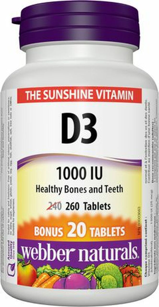 Webber Vit D3 1000iu Bns Tabs |  260'S Tablets by  First Care Pharmacy