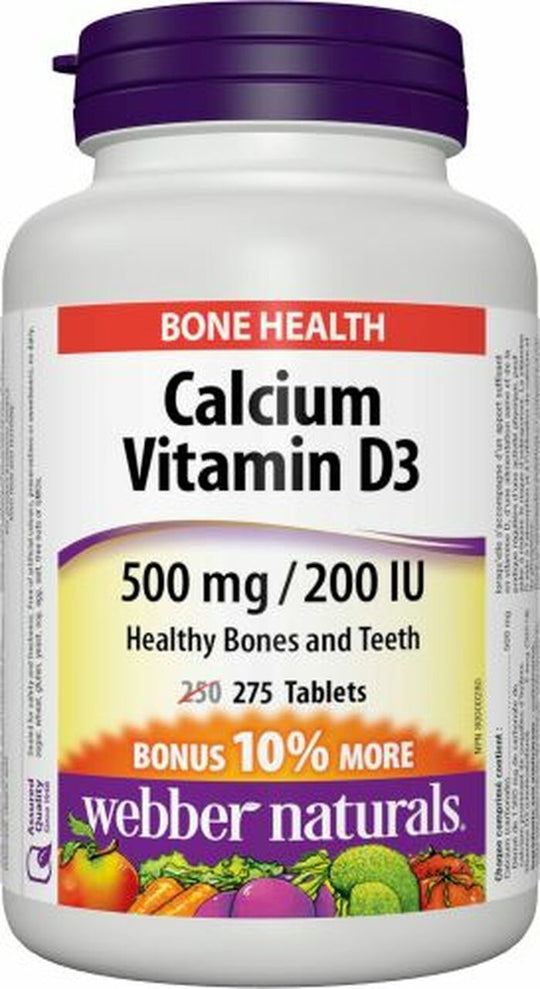 Calcium Carbonate+Vit D Tb 500mg/200iu Bns 250+25 | 275 Tablets by  First Care Pharmacy