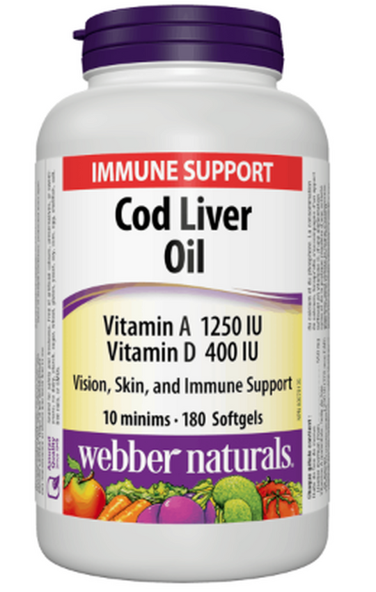 Cod Liver Oil Softgel Webber | 180 Tablets by  First Care Pharmacy