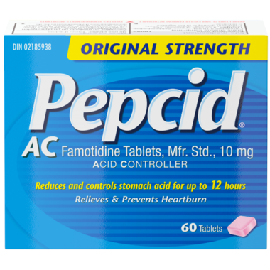 Pepcid Original Strength, Acid Reducer and Antacid for Heartburn Tablets, 60 Tablets by  First Care Pharmacy