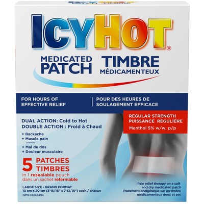 Icy Hot Medicated Back Patches Large 5 Patches by  First Care Pharmacy